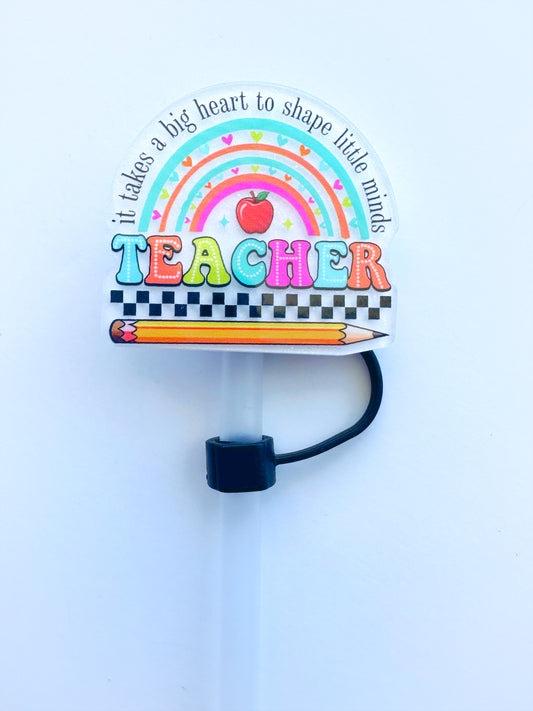 Teacher Straw Topper