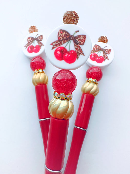Leopard Cherry Pen