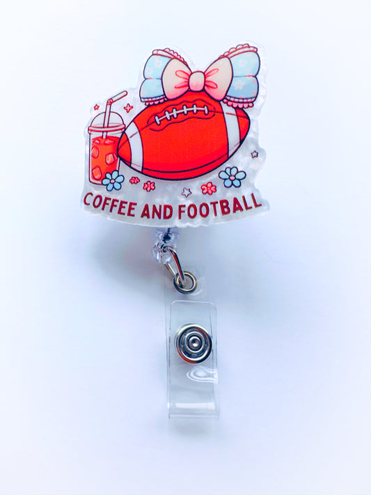 Coffee And Football Badge Reel