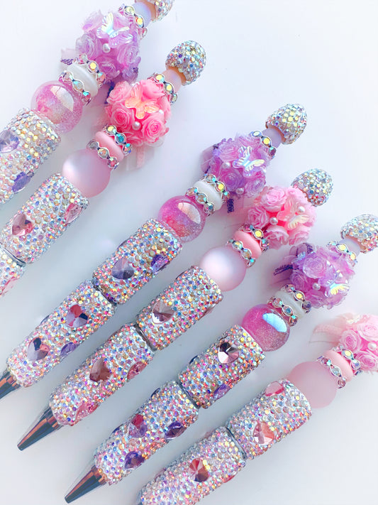 Rhinestone Floral Pen